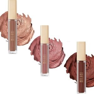 Milani Amore Matte Metallic Lip Crรจme Trio new with seal never used